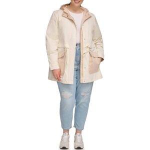 Levi's Women's Cinch Waist Lightweight Hooded‎ Jacket Size Large